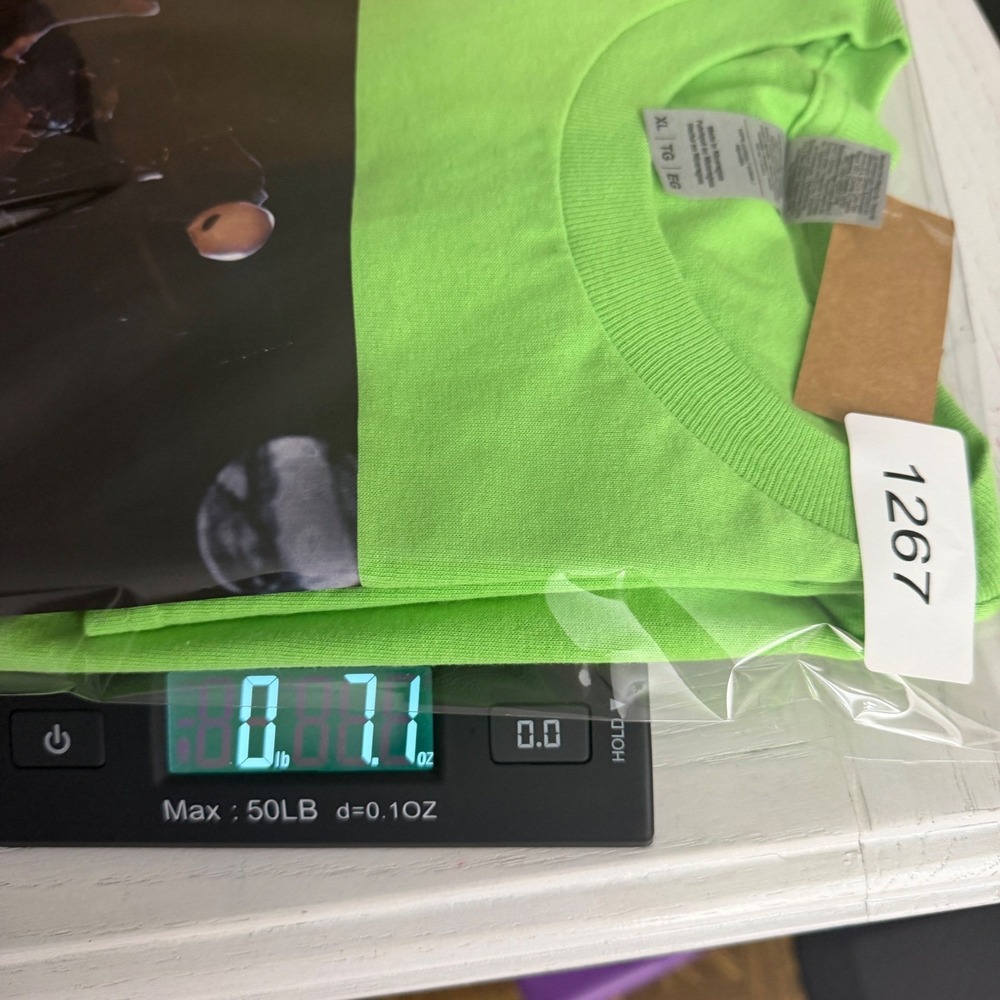 Nightmare Before Christmas Graphic T-Shirt Cotton XL Neon Green Halloween - Picture 7 of 7